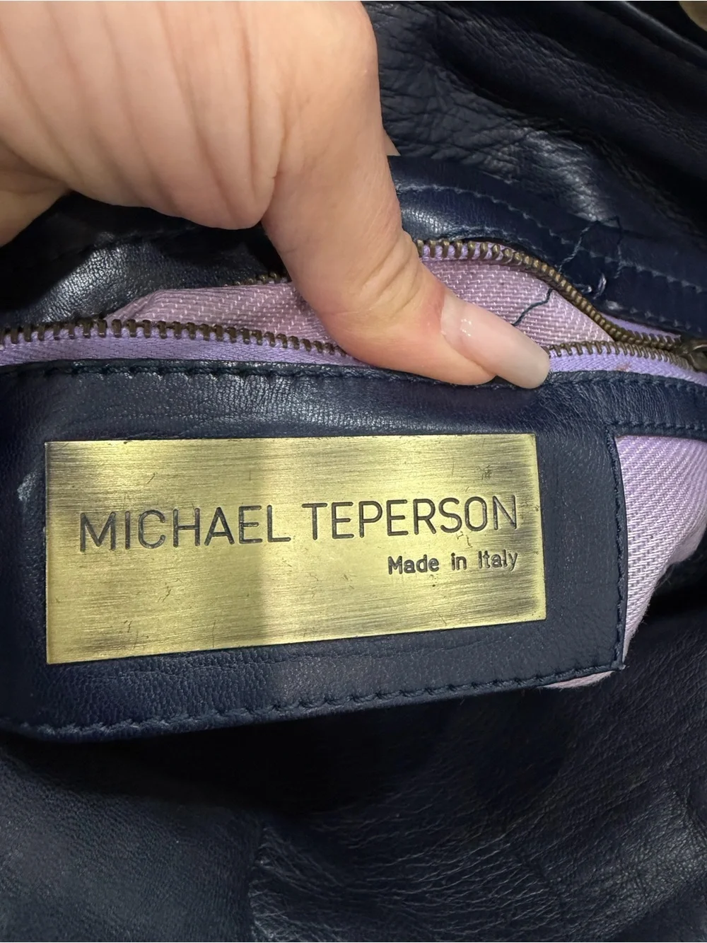 Michael Teperson Toaster Black Leather Top Handle Bag Made Italy